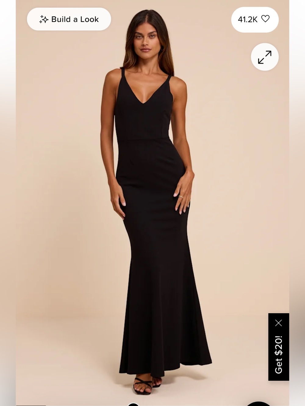 Lulu's Black Melora Dress with Thin Straps
